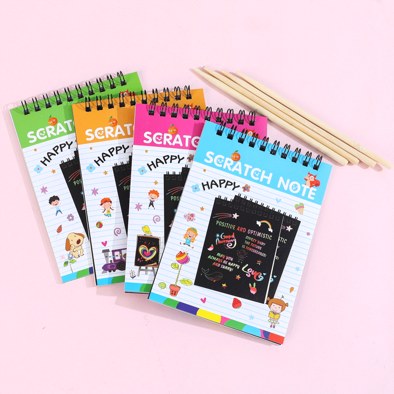 Magic Scratch Book for Kids with Bamboo Sticks