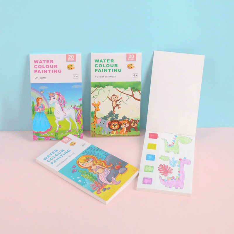Children's Watercolor Painting Book with Gouache Notes