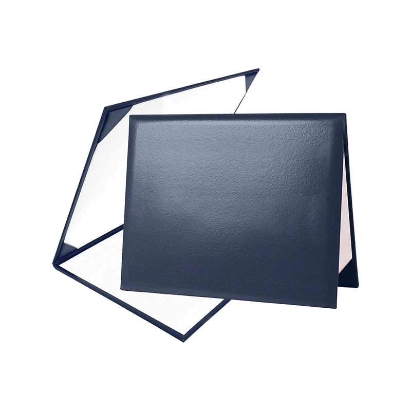 8.5 X 11 Inch PU Leather Black Diploma Cover Certificate Holder 