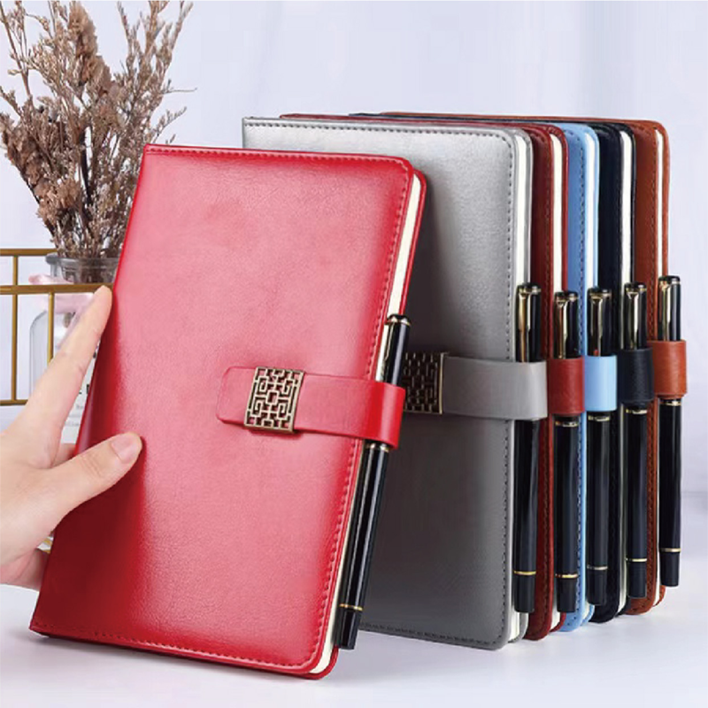 Vintage PU Leather Closure Notebook Executive Office
